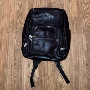 Brown Piel Real Leather Bookbag